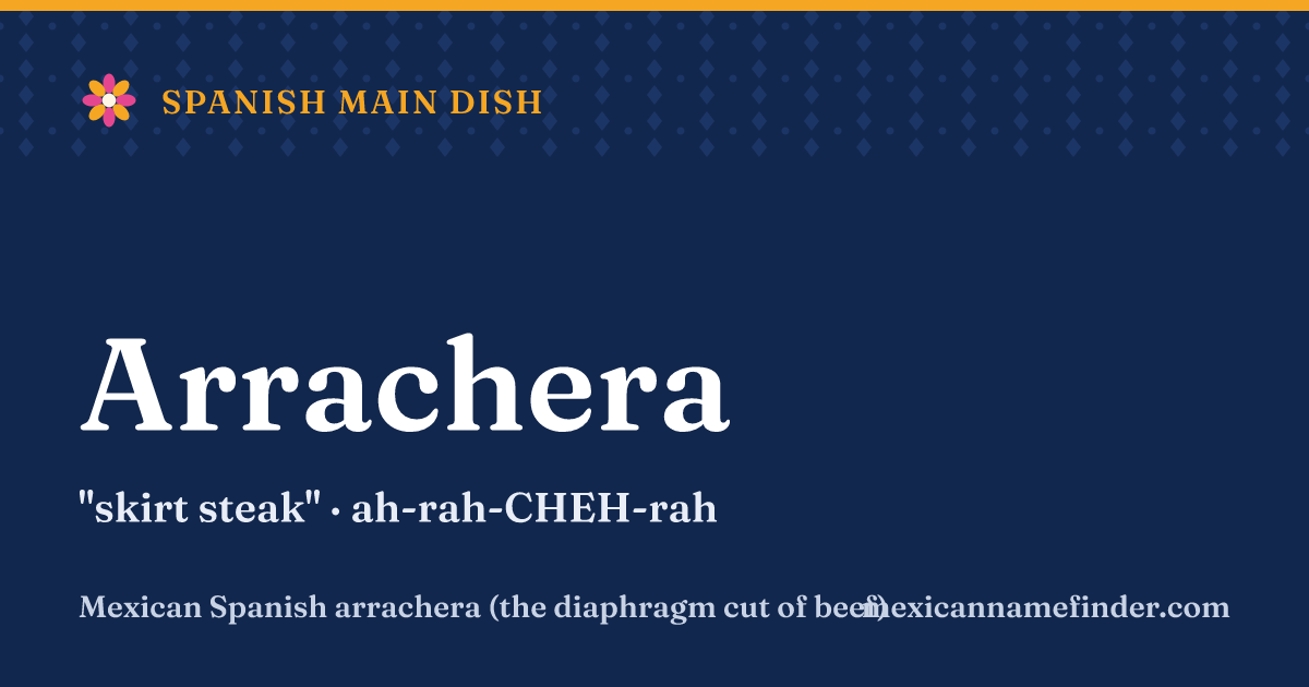 Arrachera means skirt steak
