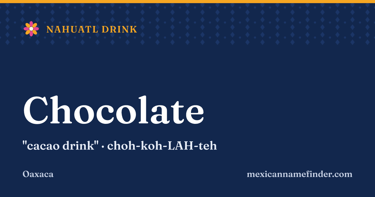 Chocolate means cacao drink
