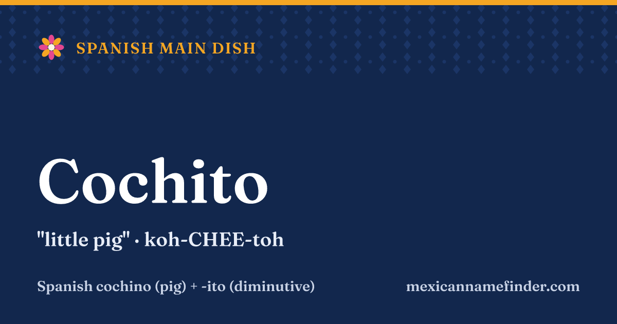 Cochito means little pig