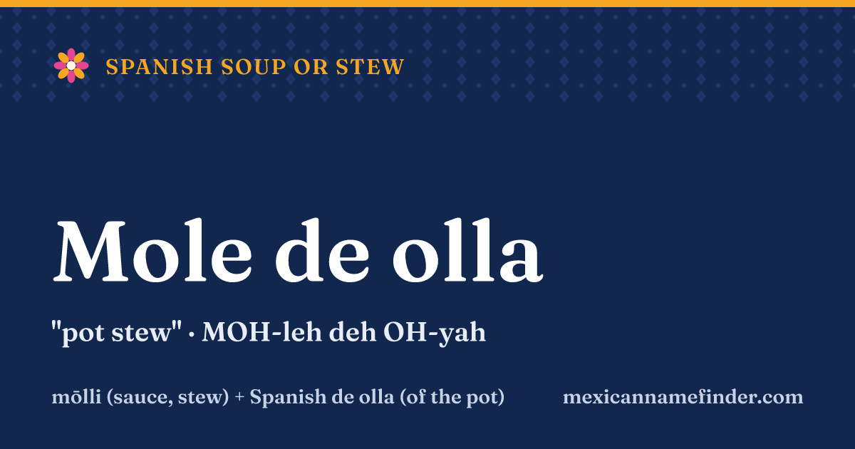 Mole de olla means pot stew