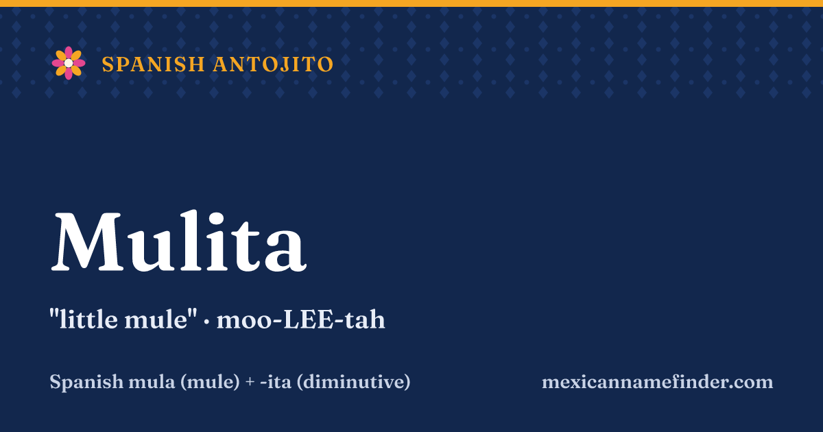 Mulita means little mule