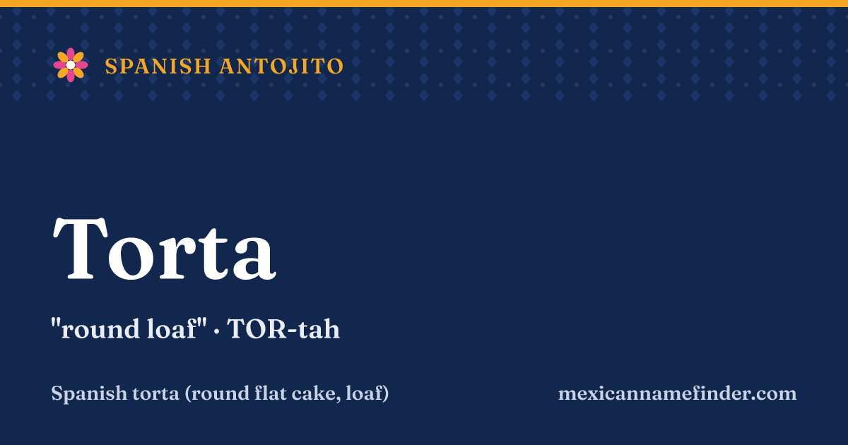 Torta means round loaf
