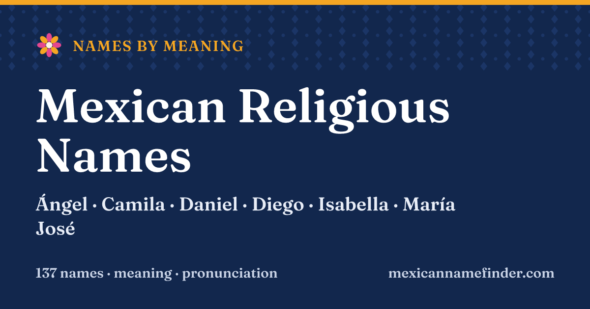 Mexican Religious Names: Ángel, Camila, Daniel, Diego, Isabella