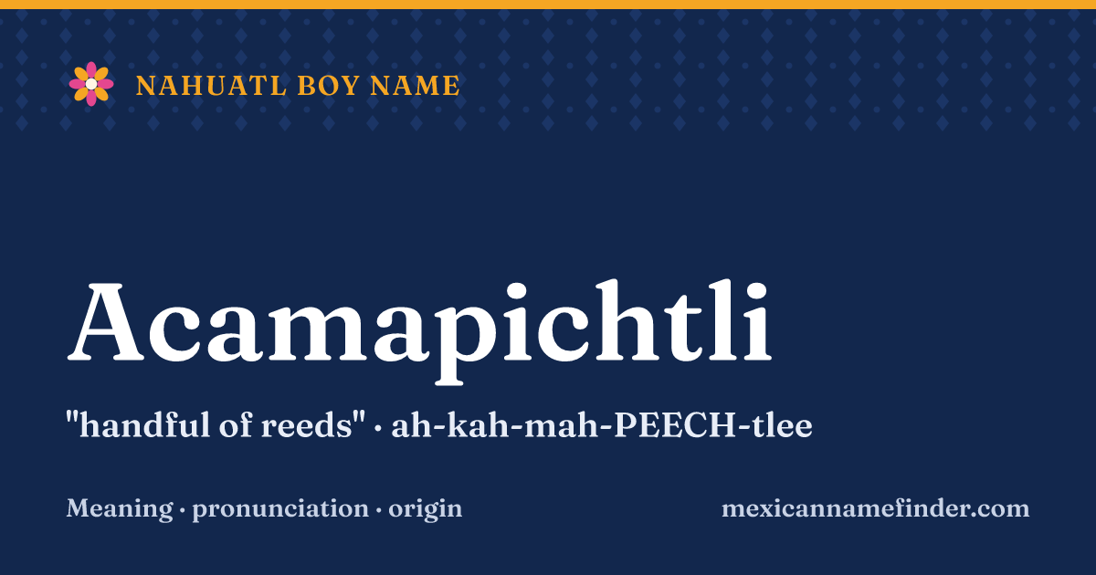Acamapichtli means handful of reeds