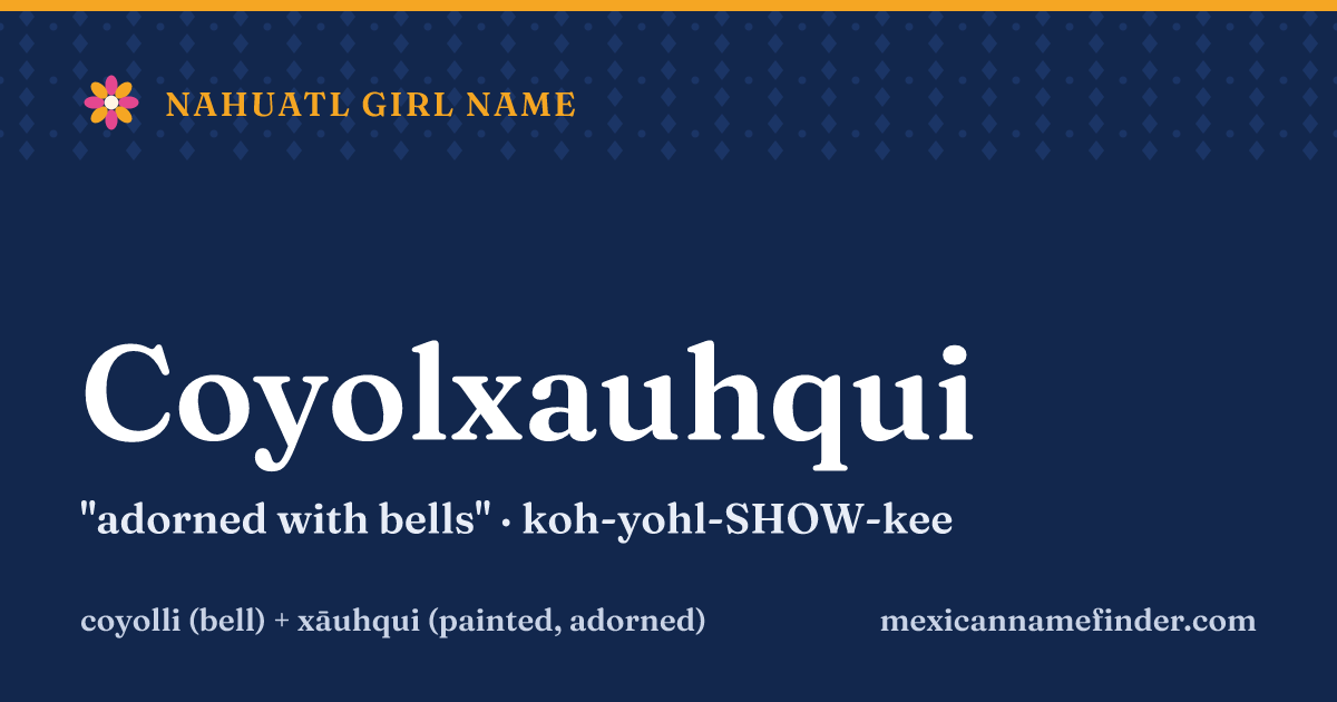 Coyolxauhqui means adorned with bells