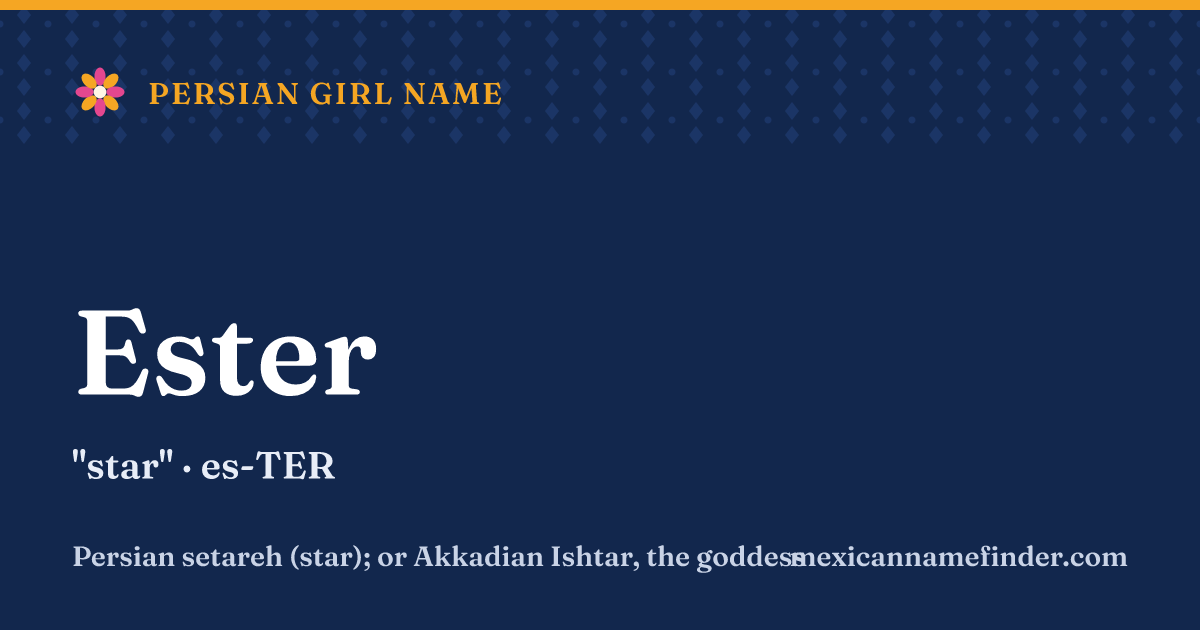 Ester means star