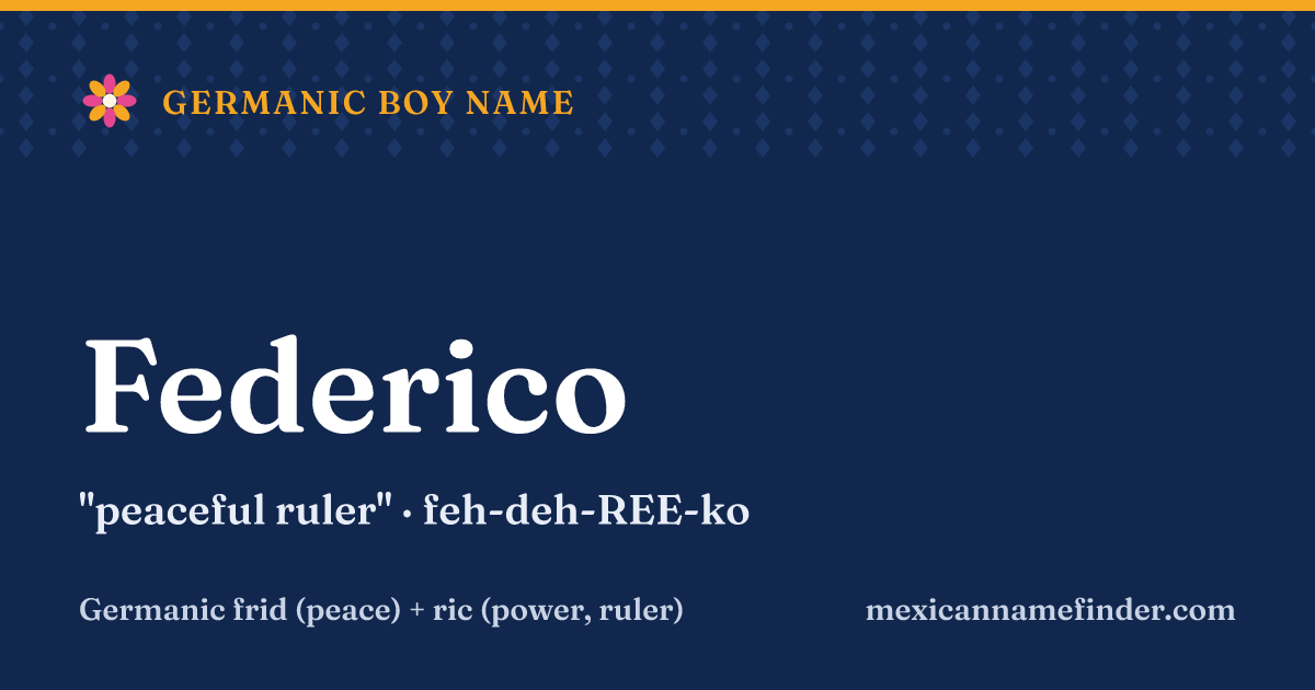 Federico means peaceful ruler