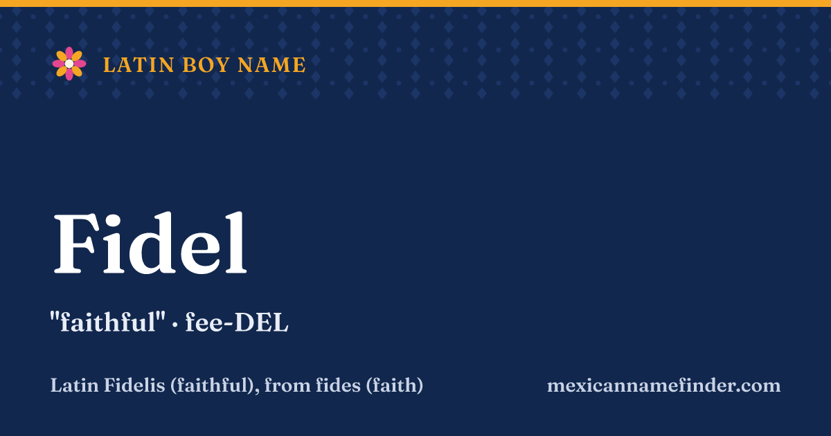 Fidel means faithful