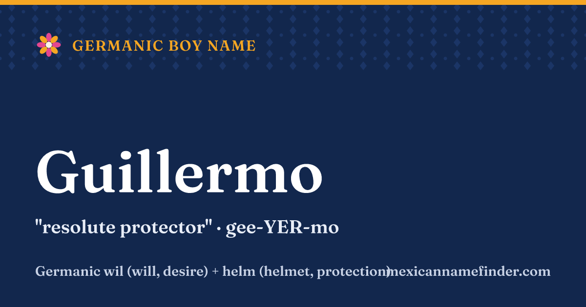 Guillermo means resolute protector