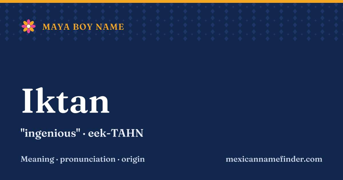 Iktan means ingenious