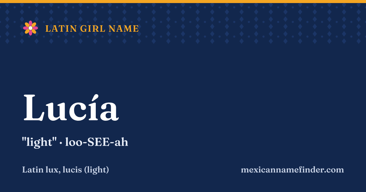Lucía means light