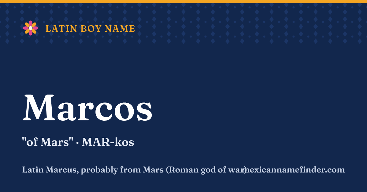 Marcos means of Mars
