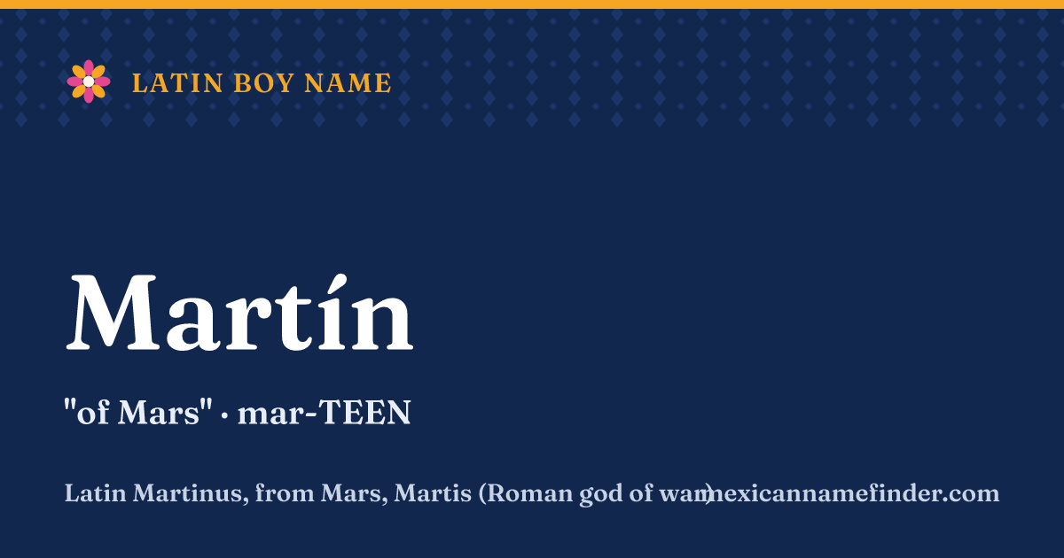Martín means of Mars