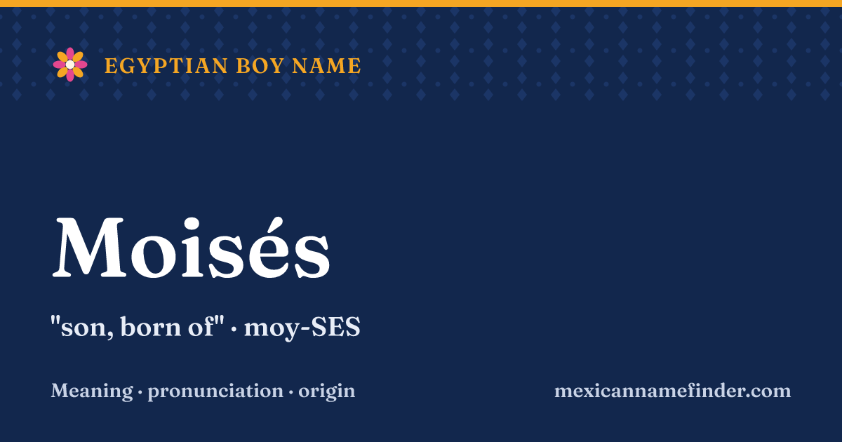 Moisés means son, born of