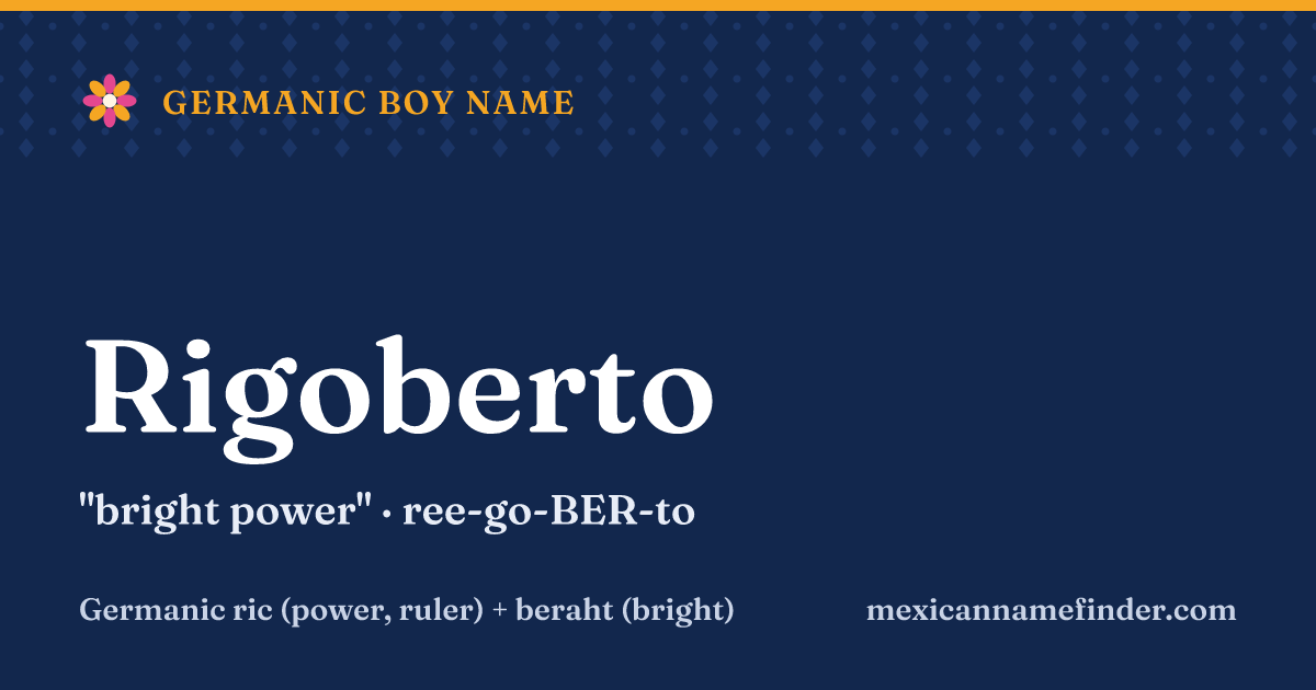 Rigoberto means bright power