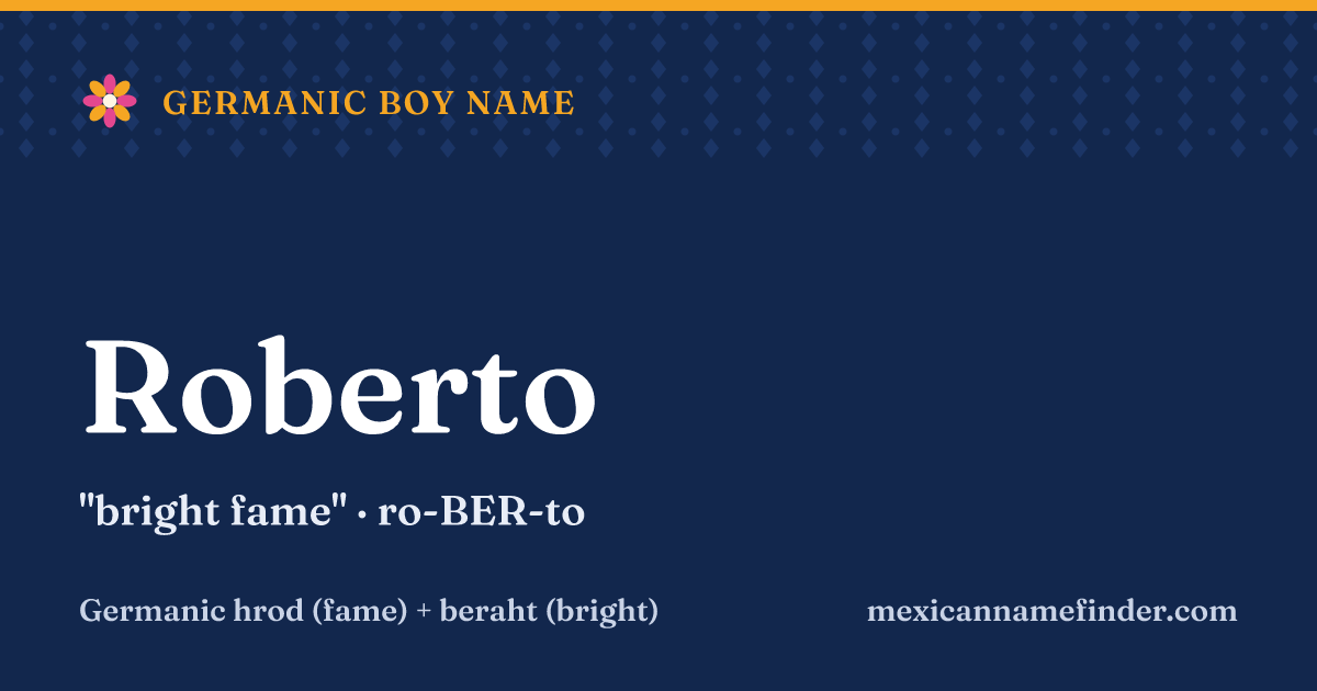 Roberto means bright fame