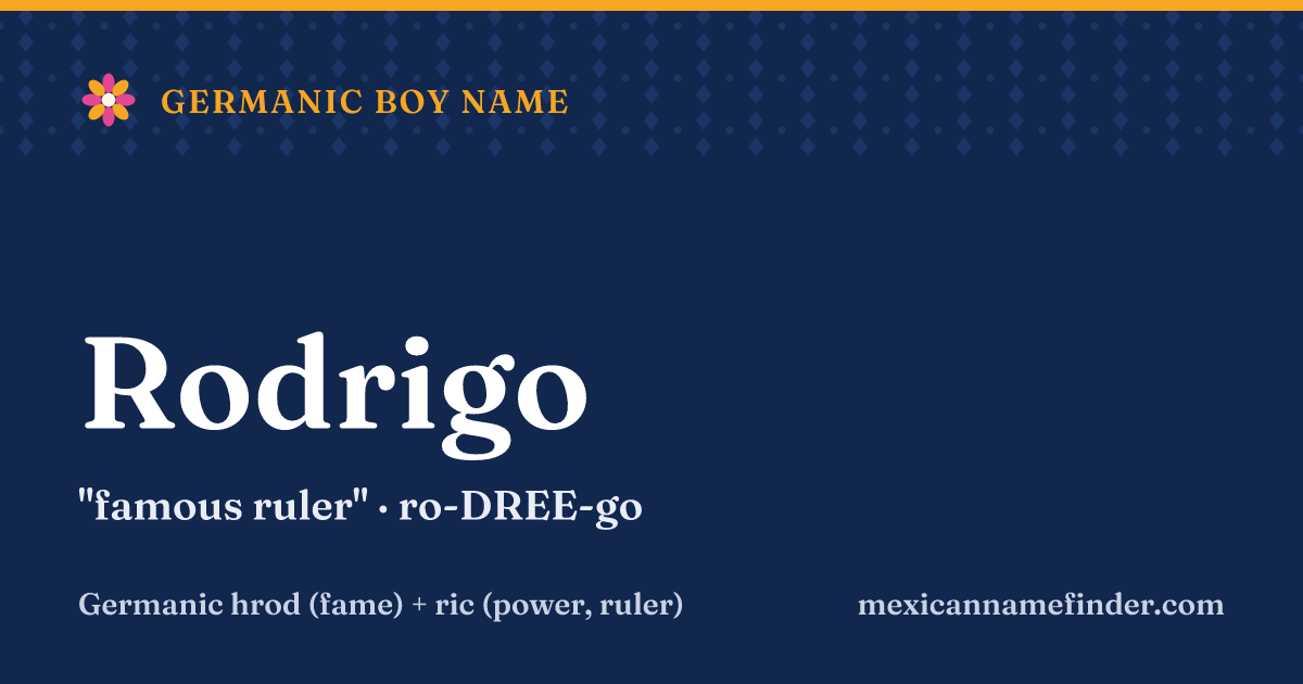 Rodrigo means famous ruler