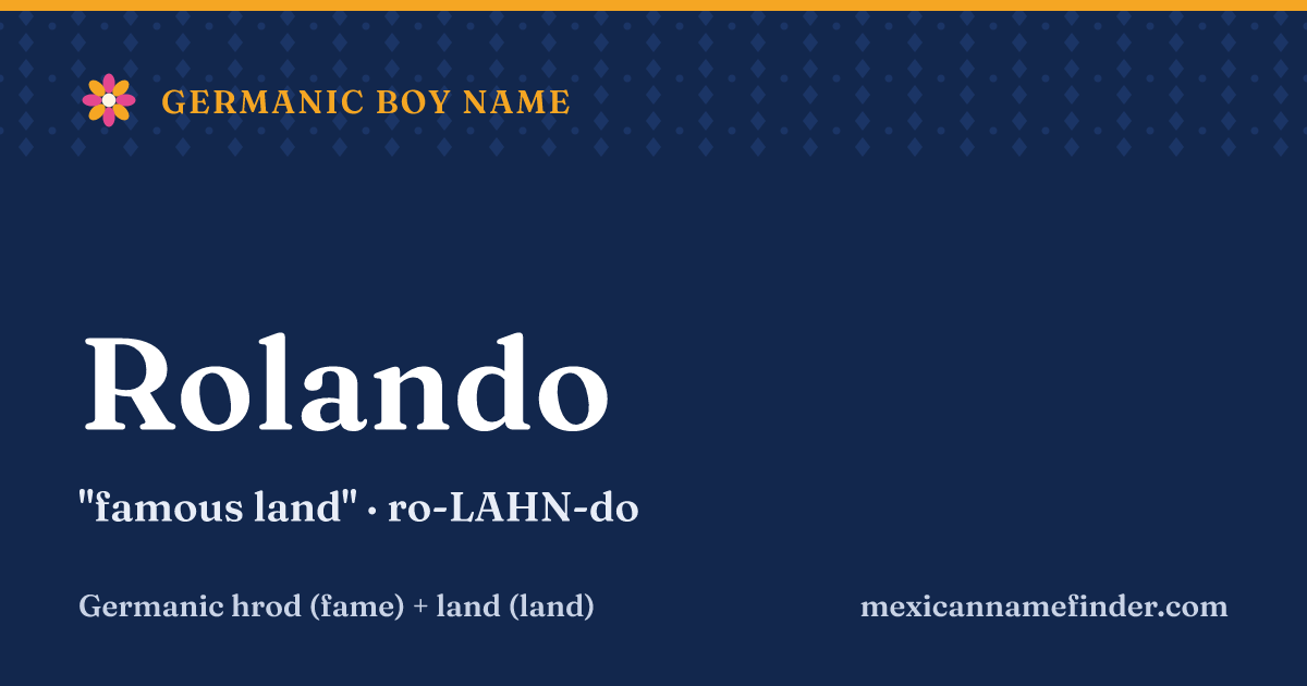 Rolando means famous land