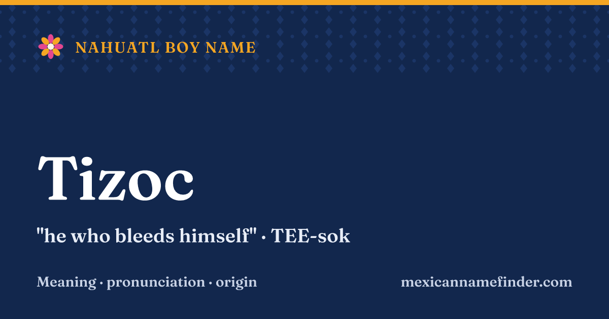 Tizoc means he who bleeds himself