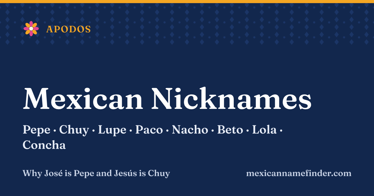 Mexican nicknames and where they come from