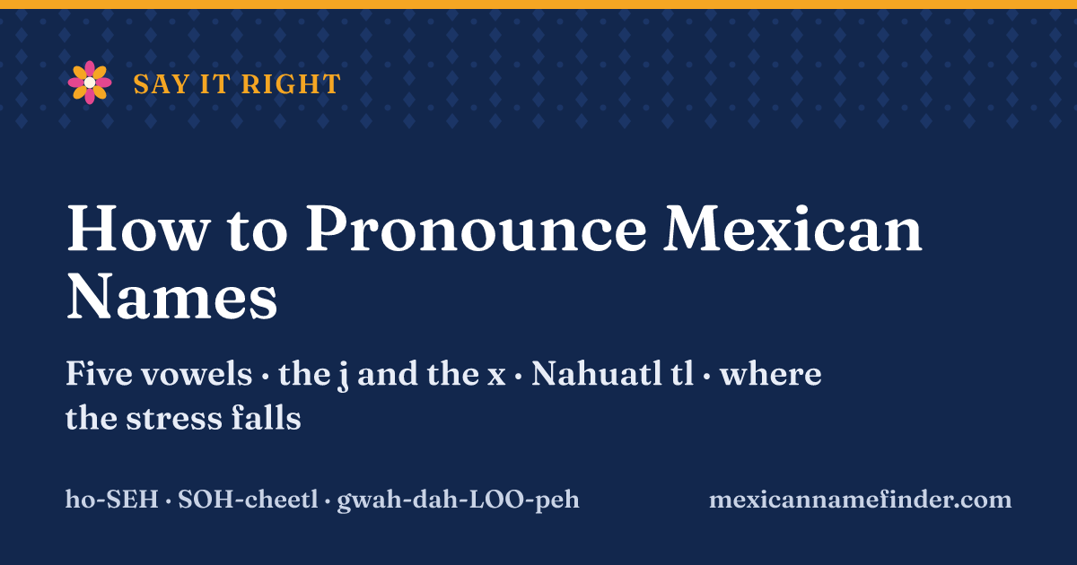 How to pronounce Mexican names